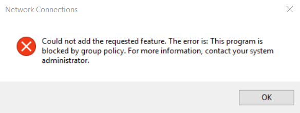 This Program is Blocked by Group Policy